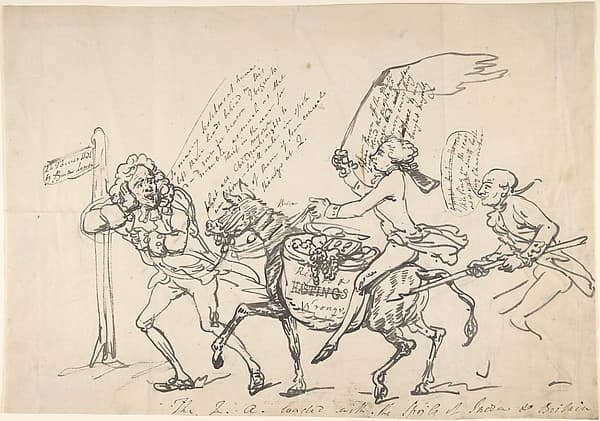 The Q A loaded with the spoils of India and Britain, March 6, 1788 — Thomas Rowlandson