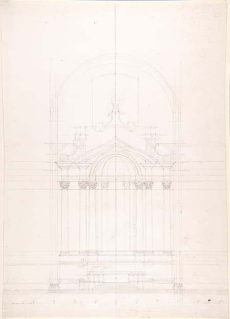 Design for the high altar of the Gesù Nuovo, Naples — Luigi Vanvitelli