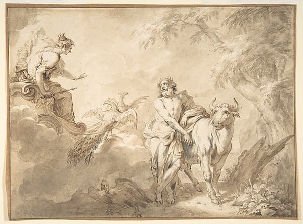 Jupiter and Io, disguised as a white heifer, from "The Metamorphoses of Ovid" — Godfried Maes