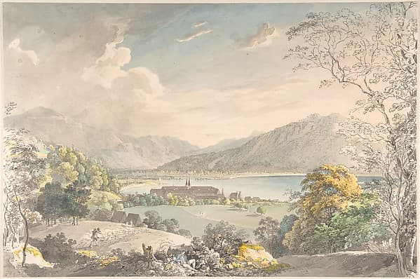 View of the Monastery in Tegernsee seen from the north-east — Johann Georg von Dillis