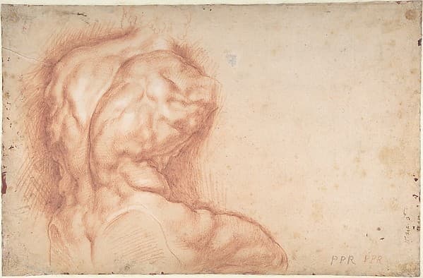 The Virgin Adored by Saints (recto); Study of the Torso Belvedere (verso) — Peter Paul Rubens