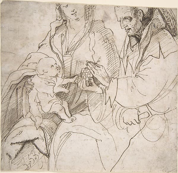 Virgin and Child with a Cleric — Hans Burgkmair