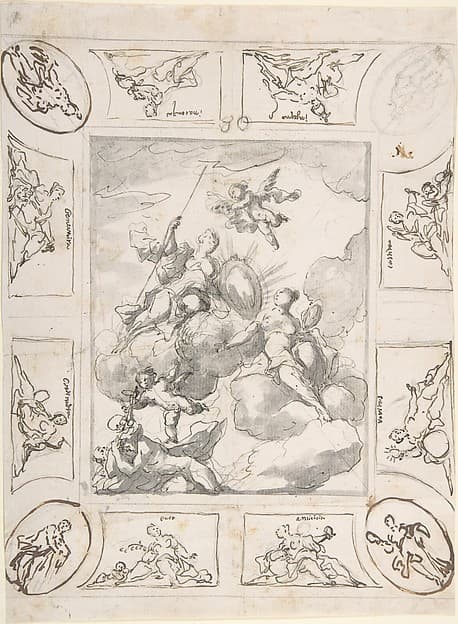 The Triumph of Courage and Wisdom — Johann Michael Rottmayr