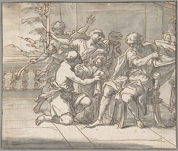 Jacob Gives Joseph a Coat of Many Colors — Daniel Seiter