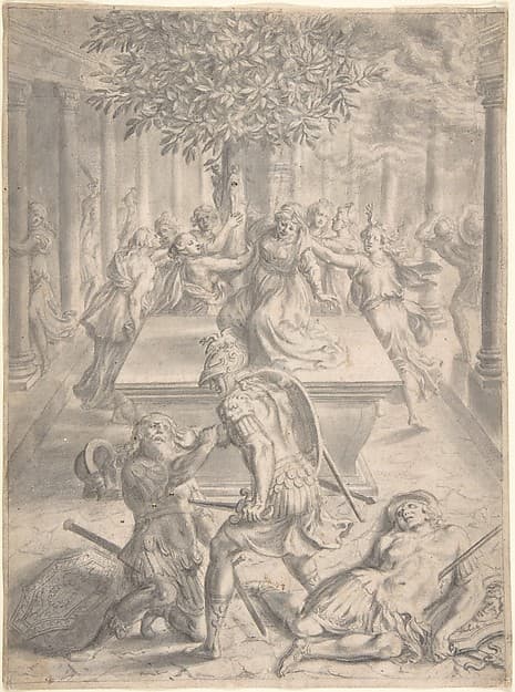 The Sack of Troy: Pyrrhus Killing Priam — Franz Cleyn
