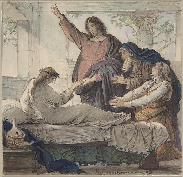 The Raising of the Daughter of Jairus — Eduard Julius Friedrich Bendemann
