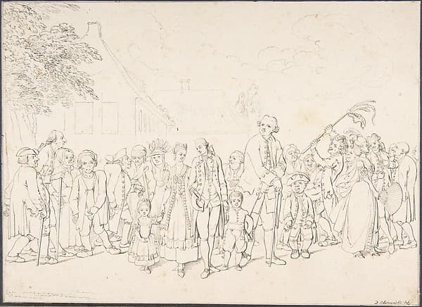 An Aristocratic Family Visiting Paupers — Daniel Nikolaus Chodowiecki