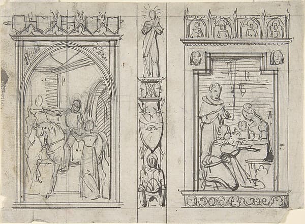 Studies for Two Book Illustrations — Carl Alexander von Heideloff