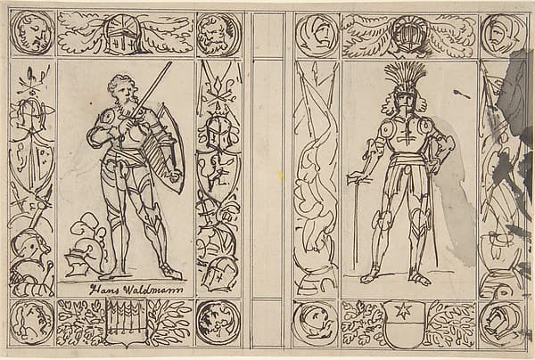 Study for Two Book Illustrations — Carl Alexander von Heideloff