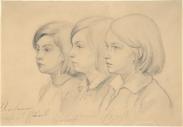 The Artist's Children: Friedrich, Emil, and Ernst — Friedrich Preller the Elder