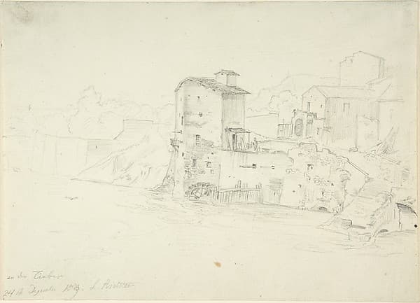 Landscape with Mill and Buildings — Adrian Ludwig Richter