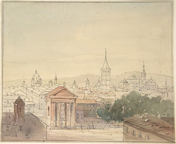 View of Milan — Adrian Ludwig Richter