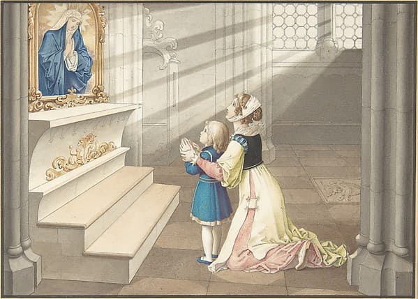 Mother and Daughter in Prayer — Julius Schnorr von Carolsfeld