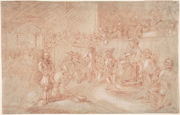 Two Men Before a Judge in a Crowded Courtroom — Egbert Jasperszoon van Heemskerck I