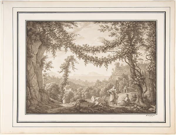 Grape Harvest at the Gulf of Naples — Christoph Heinrich Kniep
