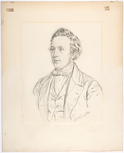 Portrait of Franz Jauner (Vienna 1832-1900 Vienna), Theater Director and Actor in Vienna — Ferdinand Georg Waldmüller