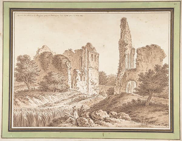 Ruins of the Château of Becoiseau, near Mortcerf (seine-et-Marne) — Johann Georg Wille