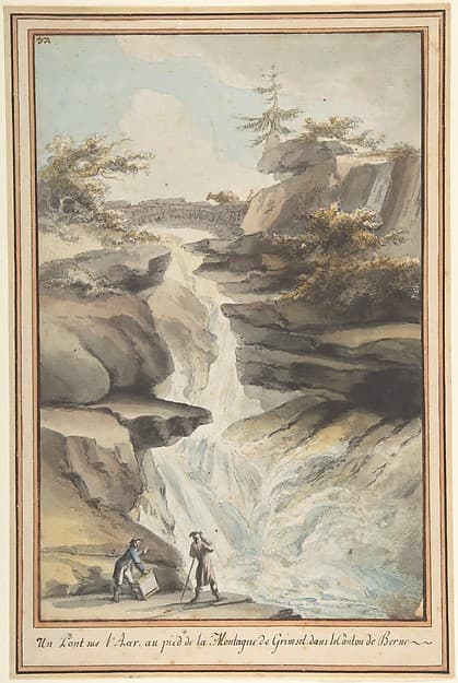 A Bridge on the Aar, at the Foot of the Grimsel, in the Canton of Berne — Caspar Wolf