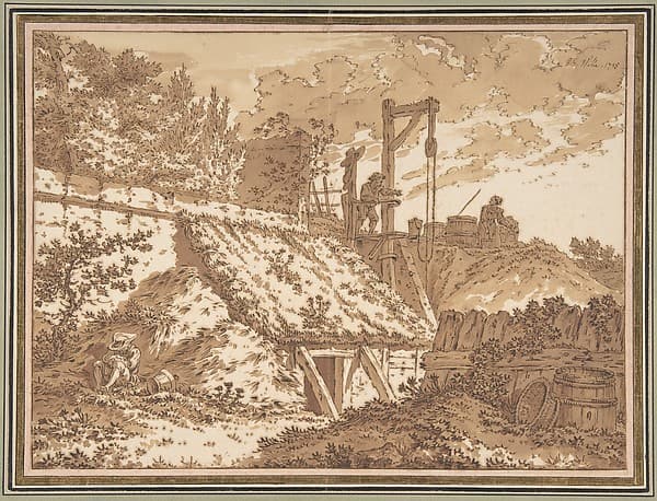 Peasants Around a Well — Johann Georg Wille