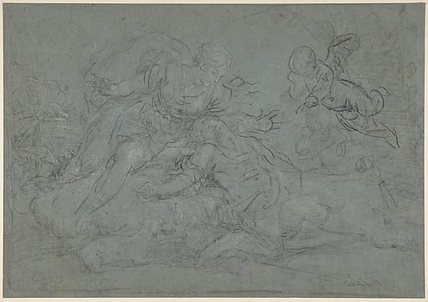 Venus Lamenting the Dead Adonis (or Diana and Endymion) — Januarius Zick