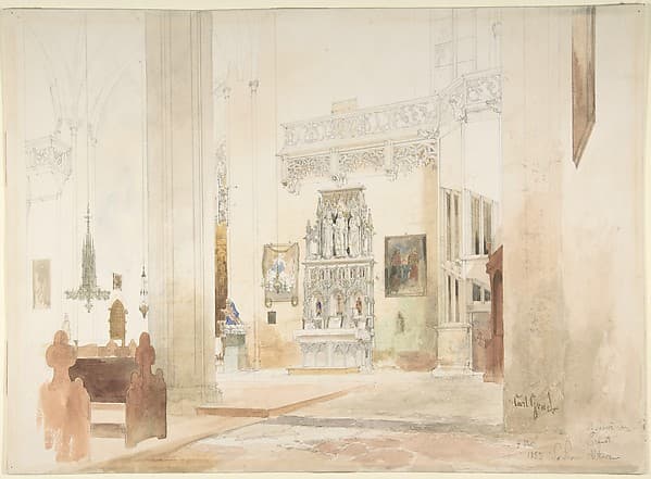 Interior of Saint Severin Church in Erfurt — Carl Georg Anton Graeb