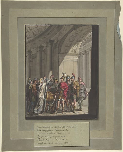 Allegory of Victory of Russians over Napoleon's Army, from a poem by Cremes — Franz von Hauslab the Younger