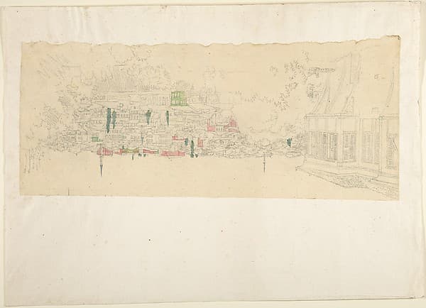 View of Town — Franz von Hauslab the Younger