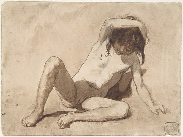 Study of a Nude Young Girl — August Xaver Karl von Pettenkofen