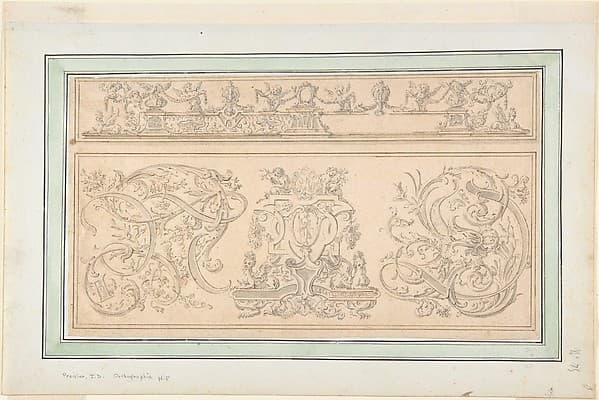Design for plate 8, from "Orthographia" — Johann Daniel Preissler