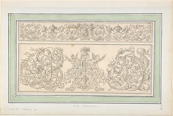 Design for plate 5 from "Orthographia" — Johann Daniel Preissler