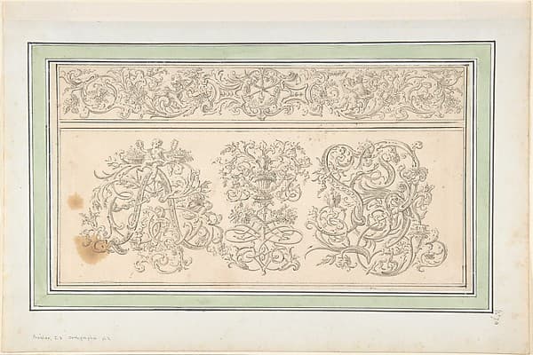 Design for plate 2, from "Orthographia" — Johann Daniel Preissler
