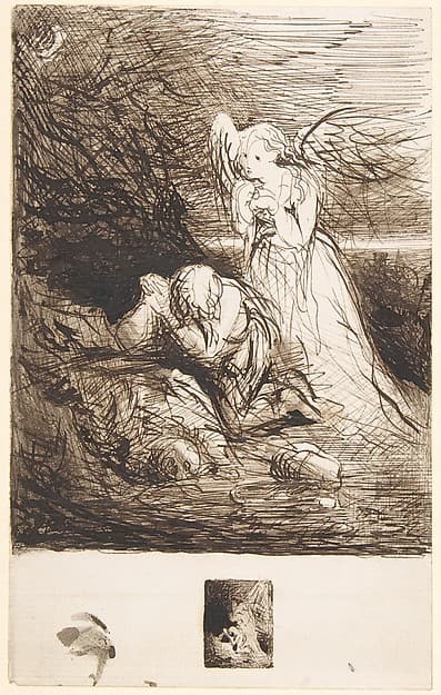 Young Pilgrim with Guardian Angel — Sir George Hayter