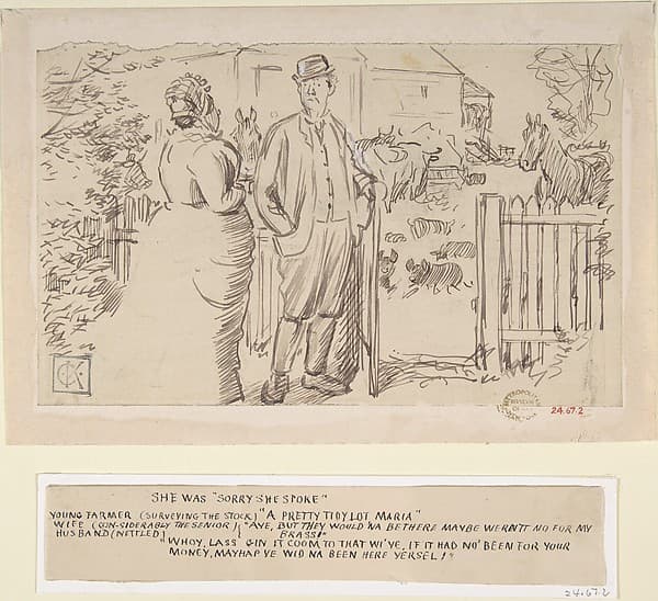 She was "Sorry She Spoke" — Charles Samuel Keene