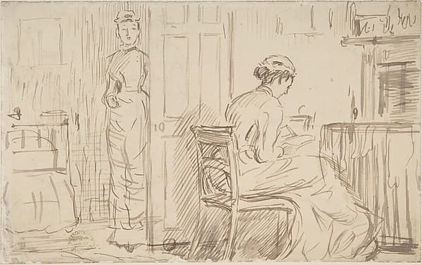 Two Nursemaids — Charles Samuel Keene