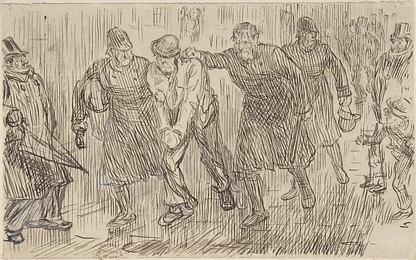 "Happy Thought" (for Punch, December 16, 1876) — Charles Samuel Keene