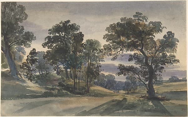 A Parkland View at Dusk — William Leighton Leitch