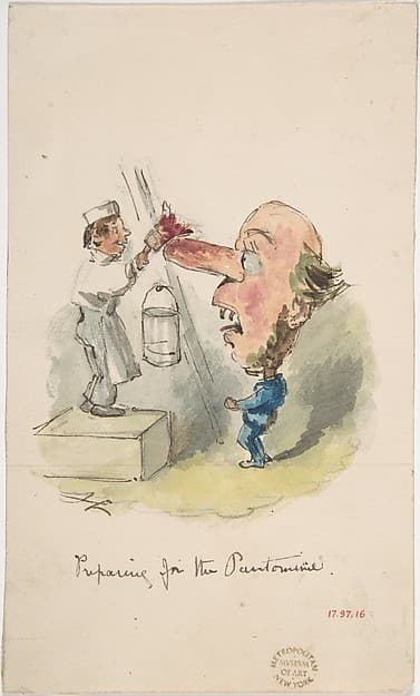 "Preparing for the Pantomime" — John Leech