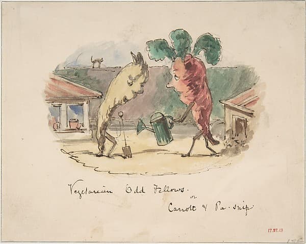 "Vegetarian Odd Fellows: or, Carrott and Pa-Snip" — John Leech