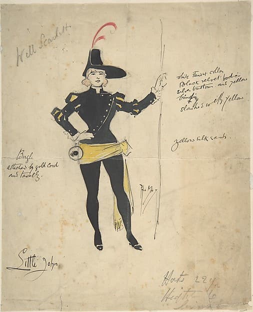 Costume Drawing for Little John — Phil May
