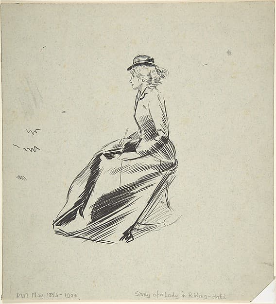 Study of a Lady in a Riding Habit — Phil May