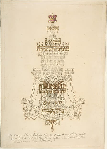 Large Chandelier at Carlton House, Pall Mall — Edmund Thomas Parris