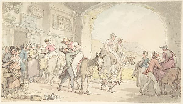 Pleasure of a Poste aux Anes, from Sentimental Travels — Thomas Rowlandson