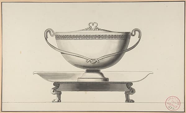 Design for a Covered Bowl with Stand — Henri Auguste