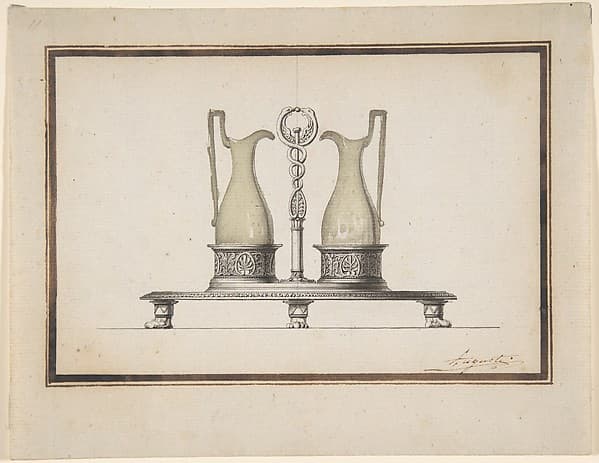 Design for a Cruet Frame — Henri Auguste