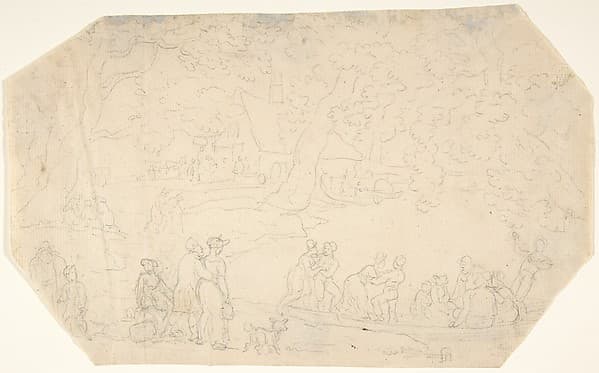 "The Social Day" from the "World of Miniature" — Thomas Rowlandson