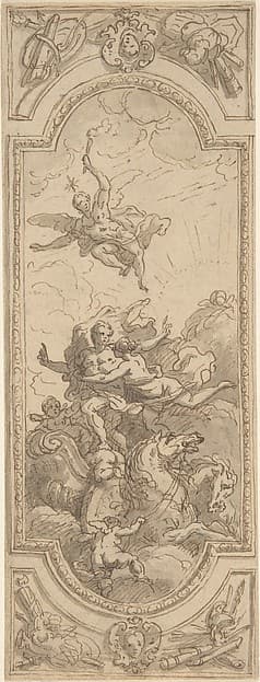 Design for a Ceiling with an Allegorical Subject — Sir James Thornhill