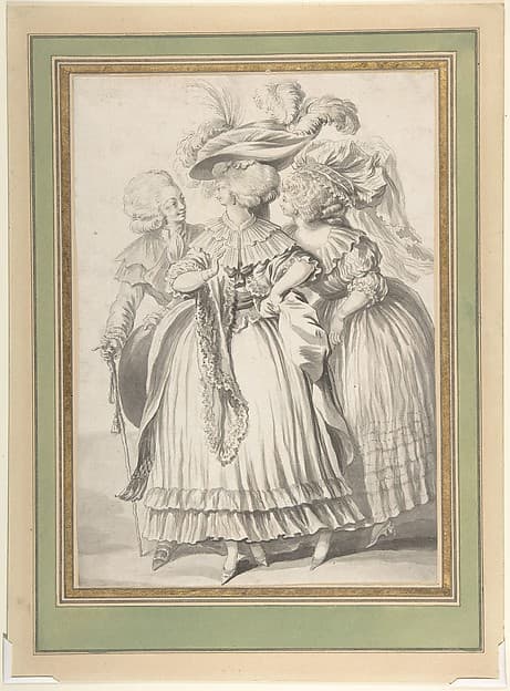 Two Ladies and a Gentleman — Louis Binet
