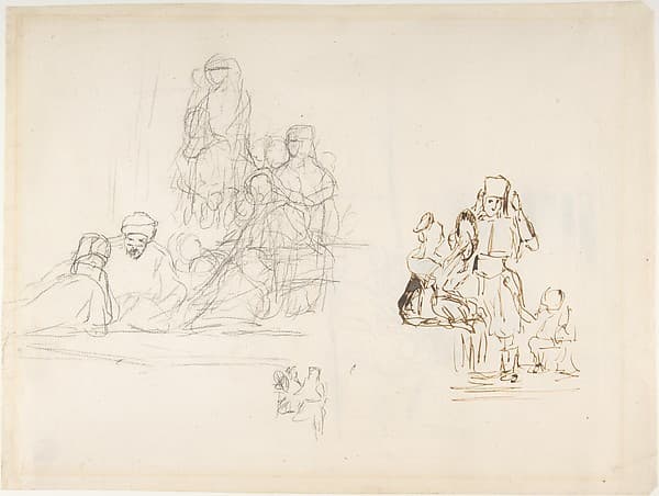 Studies of two groups of Turkish figures — Sir David Wilkie