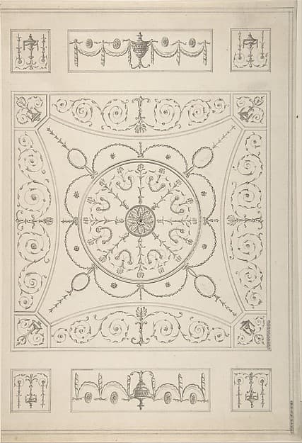 Design for an Oblong Ceiling with an Oval Centre — James Wyatt