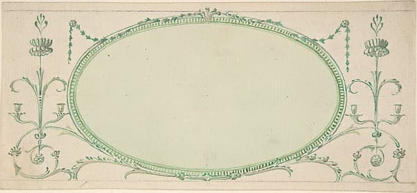 Design for a Mirror in the Form of a Horizontal Oval, Elevation — James Wyatt